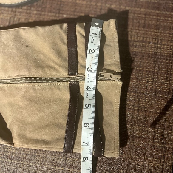 EUC Rampage madalena tan mid calf zip strappy boots size 7.5 women’s - Picture 8 of 11